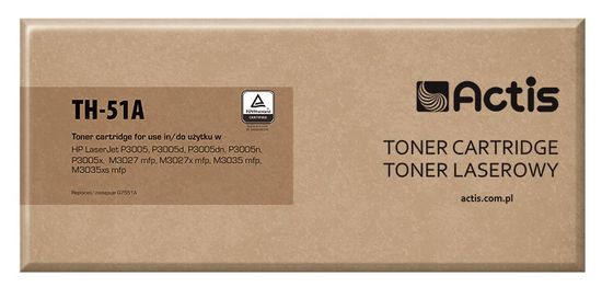 PartyDeco actis th-51a toner (nadomestni hp 51a q7551a; standardni; 6500 strani; črn)