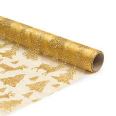 Family Božični namizni dekorativni prt - zlat - 180 x 28 cm