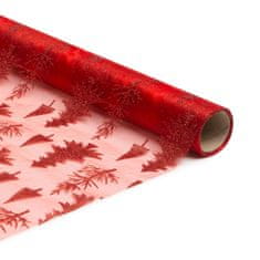 Family Božični namizni dekorativni prt - rdeč / rdeč - 180 x 28 cm