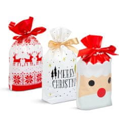 Family Darilne vrečke (3 vrste) božiček - 5 kom s pentljo