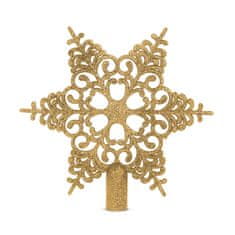 Family Špica za božično drevo - oblika zvezde - 20 x 20 cm - zlata