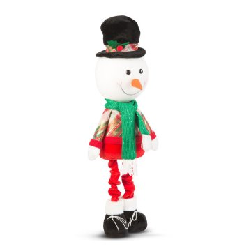Family Stoječa tekstilna figura - snežak- s teleskopskimi nogami (95 x 25 x 20 cm)