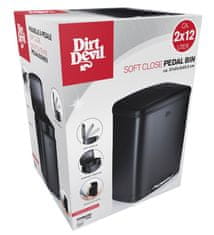 Dirt Devil Koš za ločene odpadke 2 x 12 l tiho zapiranje črn ED-249507