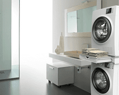 Meliconi Torre Duo vezni člen za pralni/sušilni stroj s polico in predalom