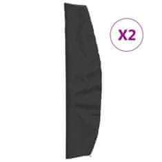 shumee Prevleka za vrtni senčnik 2 kosa 265x50/70/40 cm 420D oxford