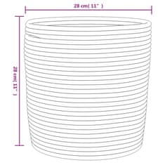 Vidaxl Košara za shranjevanje 2 kosa rjava in bela Ø28x28 cm bombaž