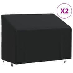 shumee vidaXL Prevleka za dvosedežno klop 2 kosa 134x70x65/94 cm 420D oxford
