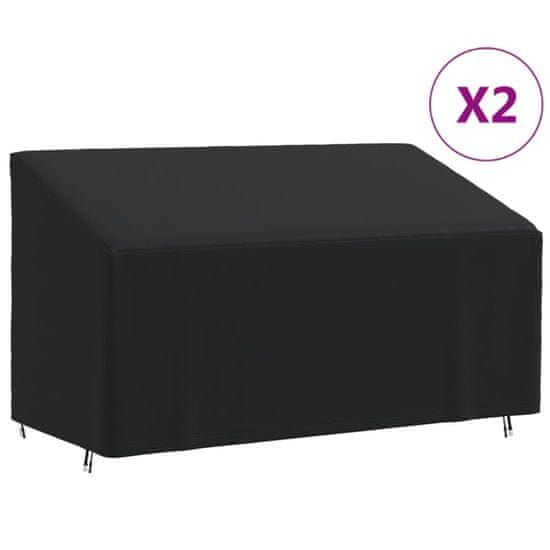shumee vidaXL Prevleka za trisedežno klop 2 kosa 175x85x68/94 cm 420D oxford