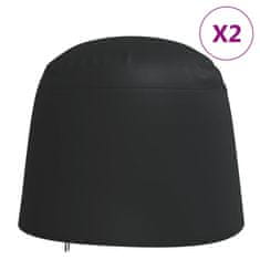shumee Dvojno pokrivalo za viseči stol 2 kosa Ø 230x200 cm 420D oxford
