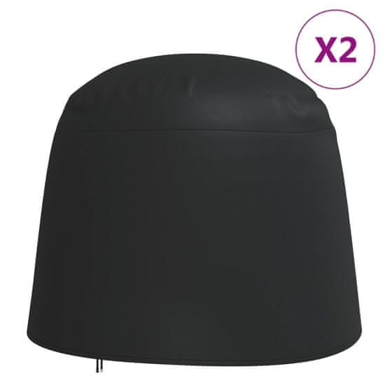 shumee Dvojno pokrivalo za viseči stol 2 kosa Ø 230x200 cm 420D oxford