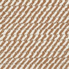 Vidaxl vidaXL Košara za perilo rjava in bela Ø55x36 cm bombažna