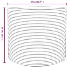 Vidaxl Košara za shranjevanje rjava in bela Ø40x35 cm bombaž