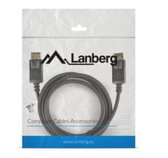 Lanberg kabel lanberg ca-dpdp-10cc-0018-bk (displayport moški - displayport moški; 1,8 m; črn)
