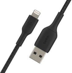 Belkin Kabelsko pletivo USB- strela 15cm czarny