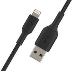Belkin belkin kabel USB a - lightning, 2 m, črn