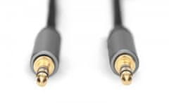 Digitus avdio priključni kabel minijack stereo tip 3,5 mm/3,5 mm m/m najlon 1,8 m