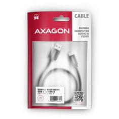 AXAGON bucm3-am15ab kabel usb-c - usb-a, 1,5 m, usb 3.2 gen 1 3a, alu, pleten, črn
