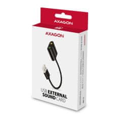 AXAGON ada-12 zunanja zvočna kartica usb 2.0 48 kHz/16-bit stereo, kovinska, kabel usb-a 15 cm