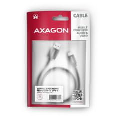 AXAGON bumm-am15ab microusb - usb-a kabel, 1,5 m, usb 2.0, 2.4a, alu, pleten, črn