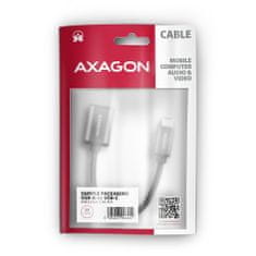AXAGON rucm-afac usb 3.2 gen 1 tip-c moški -&gt; tip-a ženski adapterski kabel, 0,2 m, 3a, alu