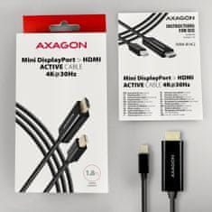 AXAGON rvdm-hi14c2 pretvornik/aktivni kabel mini dp &gt; hdmi 1.4 kabel 1.8m4k/30hz