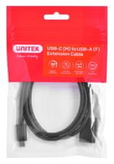 Unitek Unitek kabelski adapter usb-c-usb-a,m/f 10gbps 60w 1m
