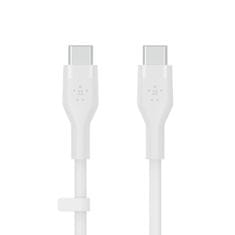 Belkin belkin kabel usb-c - usb-c 2.0 silikonski 1m bela
