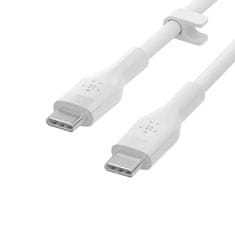 Belkin belkin kabel usb-c - usb-c 2.0 silikonski 1m bela