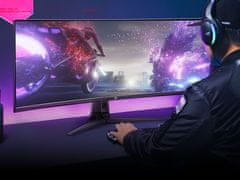 ASUS ROG Swift OLED PG49WCD monitor, 124cm (49), QD-OLED, 144Hz, ukrivljen, HDR400, HDMI, DisplayPort, USB-C DP (90LM09C0-B01970)