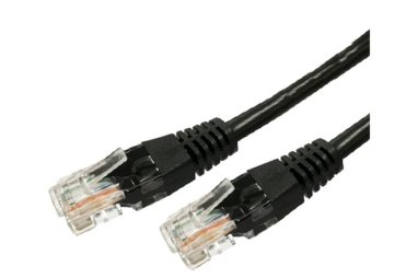 slomart bakrena povezovalna vrvica cat.5e rj45 utp 0,5m. črna - paket 10 kosov