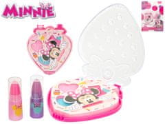 Disney Minnie lepotni set s senčili za oči in bleščilom za ustnice 5 kosov v jagodni škatli