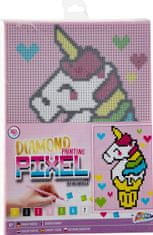 Grafix Diamantna slika na okvirju Pixel Unicorn 15x20cm