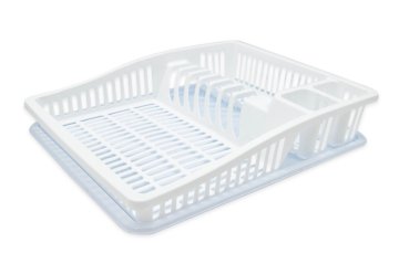 Dunya Odcejalnik s pladnjem 39x30x8cm bela/antracitna