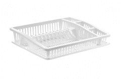 Dunya Pladenj za kapljanje s pladnjem 45,5x37,5x8cm bela/antracitna