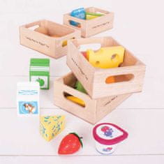 Bigjigs Toys komplet zdrave hrane v štirih škatlah 2