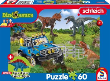 Schmidt Puzzle Schleich Prazgodovinski velikani 60 kosov + figurica Schleich