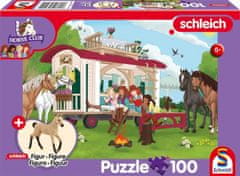 Schmidt Sestavljanka Schleich Ognjišče v prikolici 100 kosov + figurica Schleich