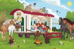 Schmidt Sestavljanka Schleich Ognjišče v prikolici 100 kosov + figurica Schleich