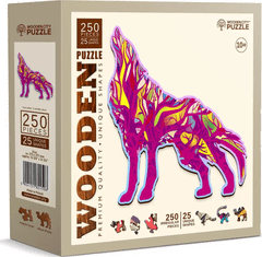 Wooden city Lesena sestavljanka Howling Wolf 250 kosov