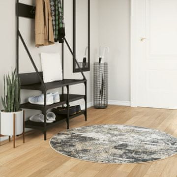 Vidaxl vidaXL Pralna preproga, barvita, Ø120 cm, nedrseča
