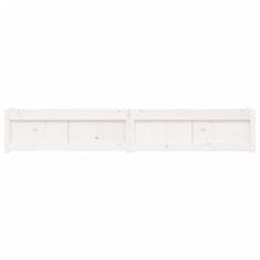 Vidaxl Vrtno cvetlično korito belo 180x31x31 cm trdna borovina