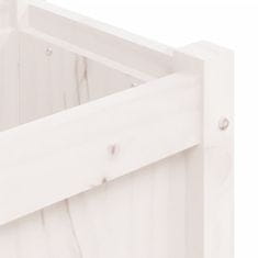 Vidaxl Vrtno cvetlično korito belo 180x31x31 cm trdna borovina