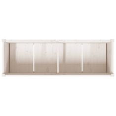 Vidaxl Vrtno korito belo 150x50x70 cm trdna borovina