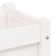Vidaxl Vrtno korito z nogami belo 110x31x70 cm trdna borovina