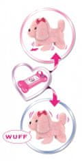 Simba chi chi love ljubek kuža maskota, na kablu, roza, 17 cm