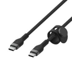 Belkin belkin kabel usb c-c 2.0 pleten, silikonski, 1 m črn