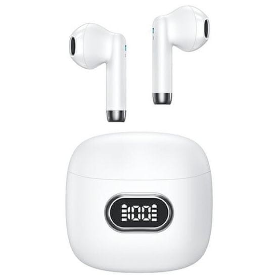 USAMS slušalke bluetooth 5.3 tws ia ii led bele barve
