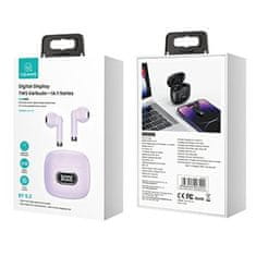 USAMS slušalke bluetooth 5.3 tws ia ii led violet