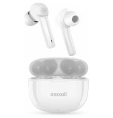 Maxell Maxell Dynamic+ brezžične slušalke s polnilnim ohišjem Bluetooth bele barve