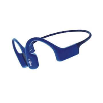 SHOKZ Brezžične športne slušalke SHOKZ OpenSwim, modre, vodoodporne, kostna prevodnost, 8h predvajanja, udobna nekšna zasnova